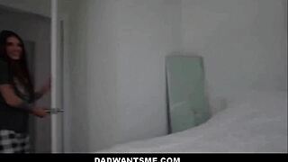 wow, hot brunette teen 18+ stepdaughter got drilled by big dick stepdad pov. brenna mckenna and ike diezel alone!