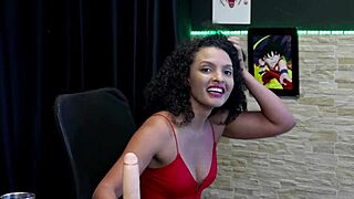 Morena, the calm personal trainer, demonstrates her blowjob skills in sheer red lingerie after denying interest in gang bangs, watched by Mia Luz in this bisexual teen 18+ outdoor scene.