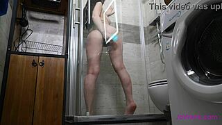 horny teen 18+ needed to cum before taking shower, big tits dildo masturbation softcore riding solo orgasm