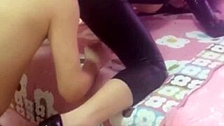 2 asian shemales getting fucked bareback in the hotel by european tourist 😈