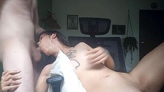 My little 18+ slut sucked deep down her throat, she keeps begging for more cock.