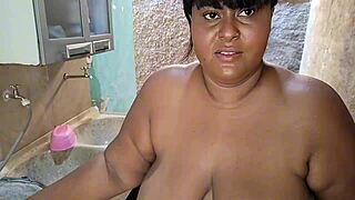 Stepmom Gets Cum Covered Face from Stepson in Backyard Creampie Session