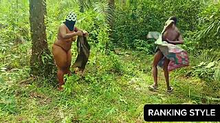 Hey, african pornstar forest love is making wet riding and cunilingus with chubby curves