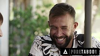 How does busty stepmom Lexi Luna teach virgin stepson to screw?