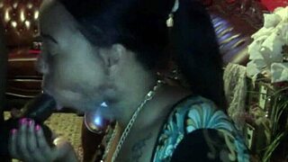 intense blowjob leading to swallow with monster cock