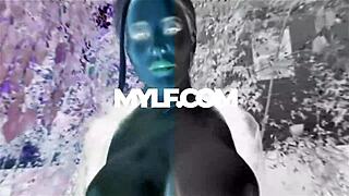 Kelly Caprice mounts a dildo on an exercise ball for a wild gym session.