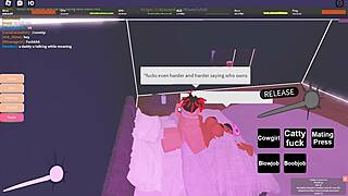 playing roblox with my cute girlfriend in a fun session.
