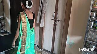 My village bhabhi Shivani stuns in green saree. She’s the hottest Indian cosplay babe on bed!