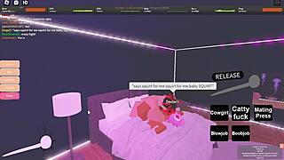 playing roblox with my cute girlfriend in a fun session.