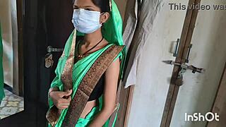 My village bhabhi Shivani stuns in green saree. She’s the hottest Indian cosplay babe on bed!