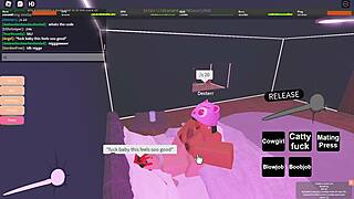 playing roblox with my cute girlfriend in a fun session.