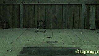 A brunette slave gets tied up with toys for intense gratification.