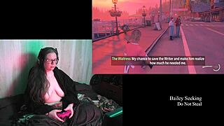 Naked brunette bbw with big natural tits plays in night springs