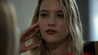 i'm fingering and scissoring with blonde in romantic tribbing session, her small tits wet from oral