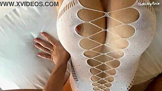 Does this busty latina slut make you horny with her big fantasy tits?