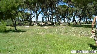 Colombian Latina Babe SUCKS Cock in PUBLIC Park