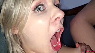 hey, two skinny blondes taking on a huge thick shaft for fun!