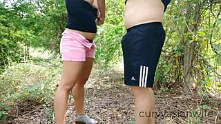 Man, banging this Asian milf in a public park was wild!