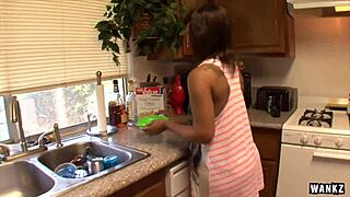 wankz- ebony lesbians dildo fucking each other roughly