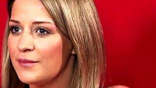 Sexy Centerfold Swallows Cumshot Load!