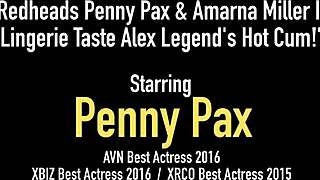 Redhead Penny Pax Licks Ass and Balls Before Cumshot Facial