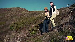 Wow, Brunettes Have Wild Lesbian Sex With Strapon On Hike!