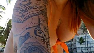 uhh, flashed my boobs to buy stuff at beach lol