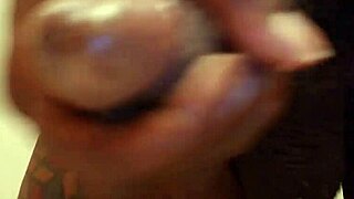 hallelujah johnson casually masturbates her big black cock in a slutty solo session