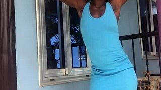 Crazybitch twerks hard on the balcony, showing off her wild moves for everyone