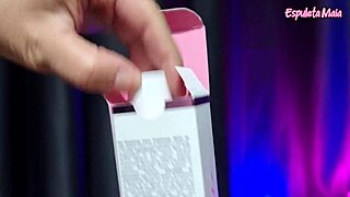 skinny latina brunette influencer testing body oils and products in asmr