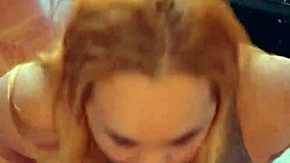 Trans Blowjob Queen Chokes on Huge 27cm Cock and Takes Facial