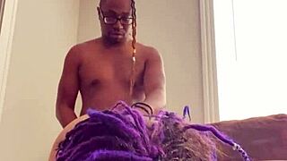 i’m a broke purple dreadhead taking a hard cock in a rough pounding session.