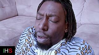 Beautiful girl with light skin takes huge black cock in ass fucking creampie