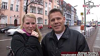 deutsches amateur paar eingeladen zum sex casting auf der straße mit curvy housewife