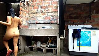 Horny Neighbor Invades My Bathroom! Fucking My Curvy Latina Neighbor Until She Squirts and Cums Hard!