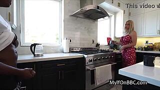 The housewife cheats with a big black cock, using her filthy mouth to make it hard, her big tits bouncing...