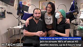 Nurse forces orgasms on human guinea pig with hitachi