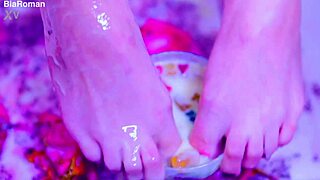 Bia Roman Gets Her Sexy Feet All Messy With Licking Choking Toes Gagging Deepthroat And Squirting