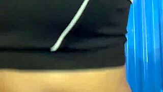 Hot Babe Orgasms In Crowded Bathroom After Workout