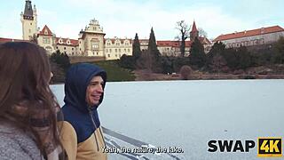 Swap4k Sunday Walk Turns into Hot Threesome with Girl