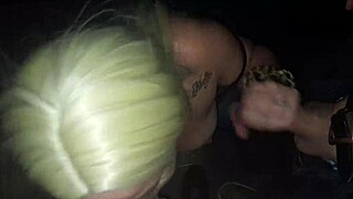 blondie married gets cum in mouth at glory hole