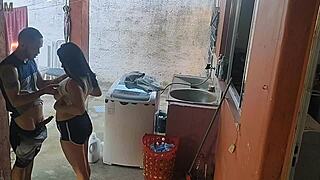 Damn, Wife’s Out and Maid Can’t Resist My Hard Cock!