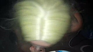 blondie married gets cum in mouth at glory hole