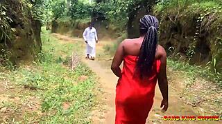 indian desi college girlfriend fucks outdoor in bush with lover