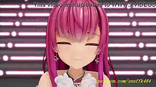 Novr Mmd Marine Dance 3D Hololive Hentai With Suggestive Anime Cartoon Scenes