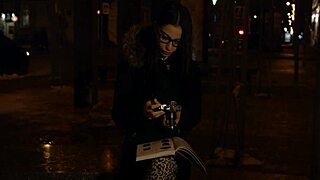 nerdy playgirl impaled on strapon in pov rough sex