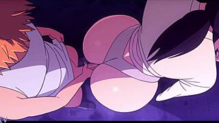 I get chained and receive blowjob from big ass woman in bondage scene.