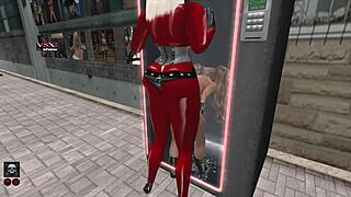Shemale Uses Girl At Gloryhole In Second Life