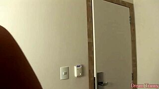 trans babe susie vicentini self-pleasures while a guy fingers her rear