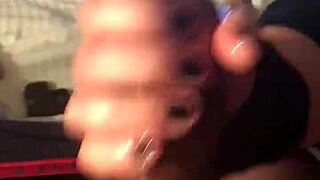 mommy gives best handjob massage with big cock cumshot